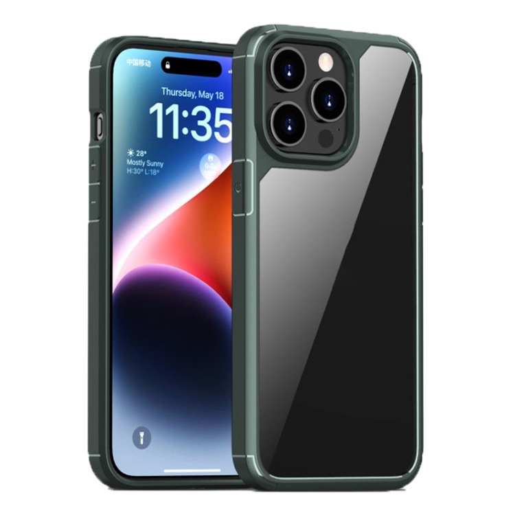 

For iPhone 15 Pro iPAKY YJ Series Transparent PC+TPU Phone Case(Green)