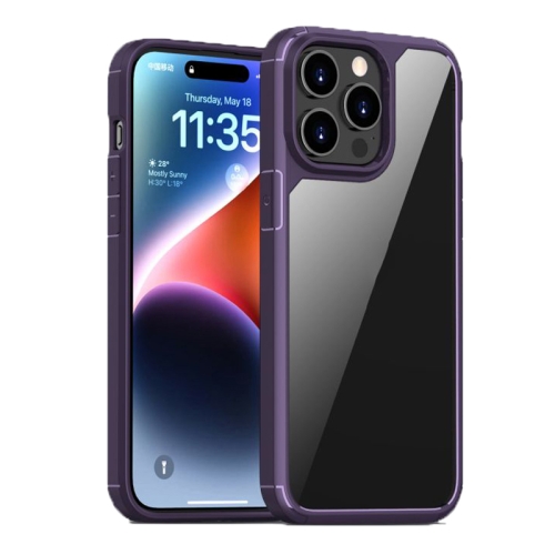 

For iPhone 15 Pro iPAKY YJ Series Transparent PC+TPU Phone Case(Purple)