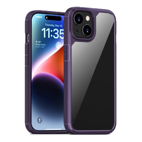 

For iPhone 15 iPAKY YJ Series Transparent PC+TPU Phone Case(Purple)