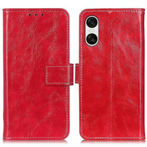 

For Sony Xperia 10 VI Retro Crazy Horse Texture Horizontal Flip Leather Phone Case(Red)