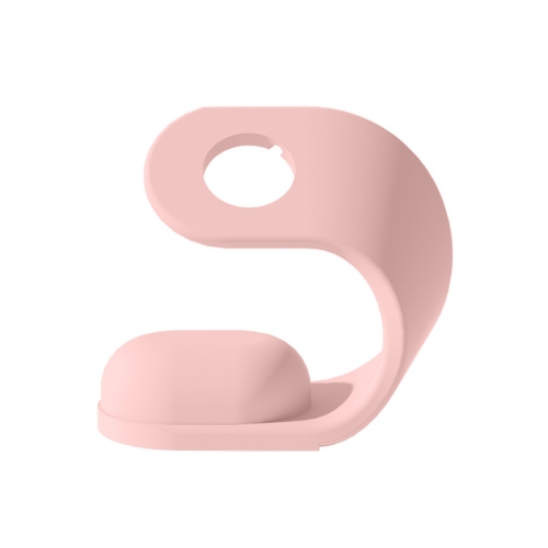 

For Apple Watch Series Smart Watch U-shaped Silicone Charging Holder(Pink)