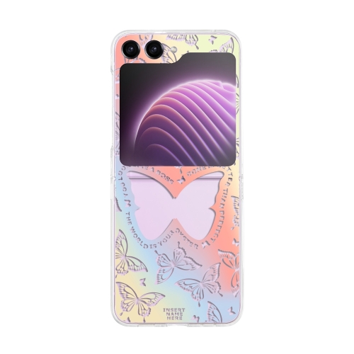 

For Samsung Galaxy Z Flip6 5G Painted Pattern PC Transparent Folding Phone Case(Z112 Gradation Butterfly)