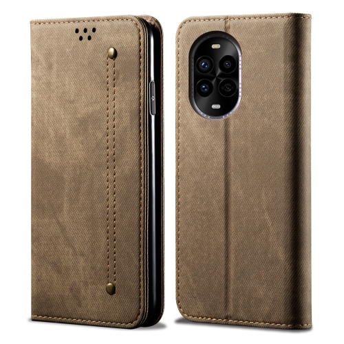 

For Huawei nova 13 Pro 5G Denim Texture Leather Phone Case(Khaki)