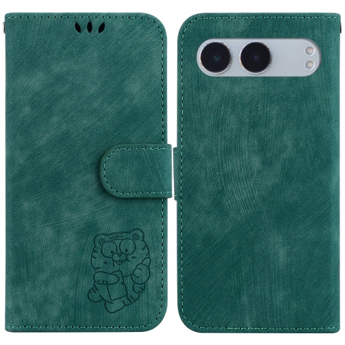 

For OnePlus Nord 4 Little Tiger Embossed Leather Phone Case(Green)