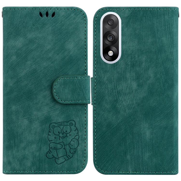 

For OnePlus Ace 5 Ultra / Nord 5 5G Little Tiger Embossed Leather Phone Case(Green)