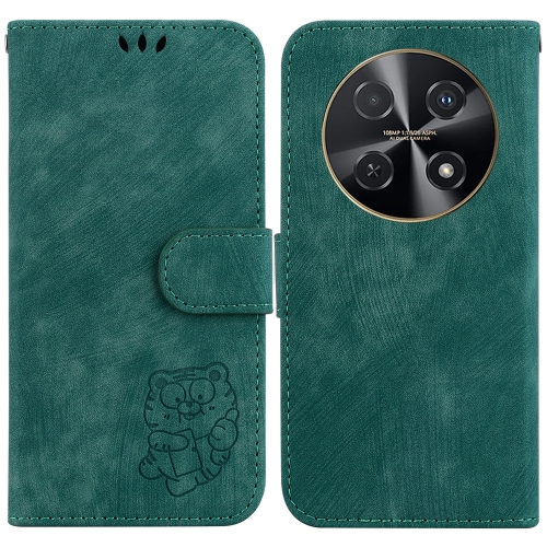 

For Huawei nova 12i Little Tiger Embossed Leather Phone Case(Green)