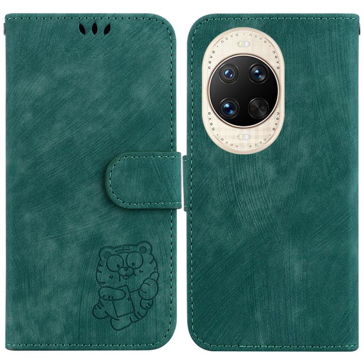 

For Huawei nova 14 Ultra Little Tiger Embossed Leather Phone Case(Green)