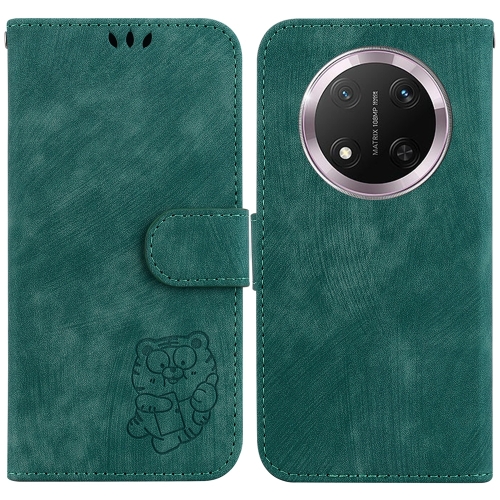 

For Honor X9c Little Tiger Embossed Leather Phone Case(Green)