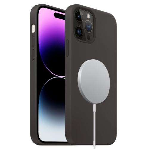 

For iPhone 15 Pro Liquid Silicone Full Coverage MagSafe Phone Case(Black)