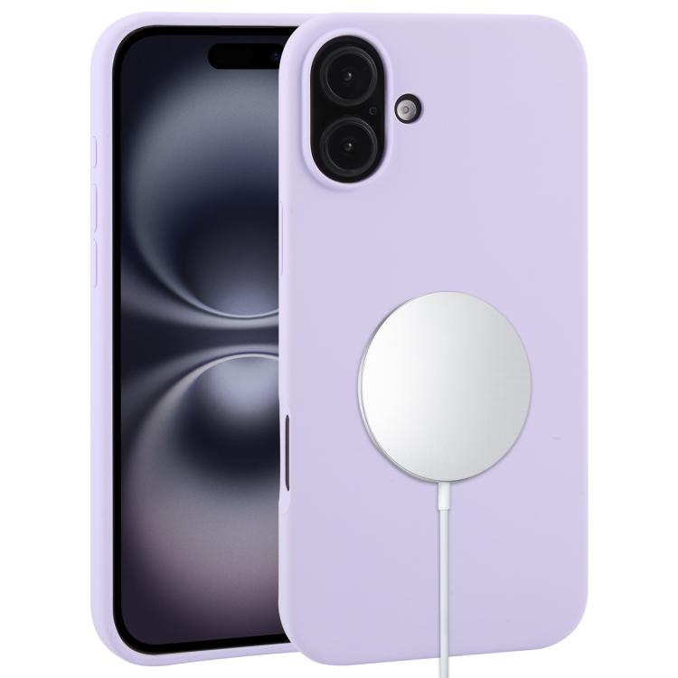 

For iPhone 16 Plus Liquid Silicone Full Coverage MagSafe Phone Case(Lilac Purple)