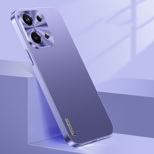

For OPPO Reno9 Pro+ Streamer Series Micro Frosted Metal Paint PC Phone Case(Dark Purple)