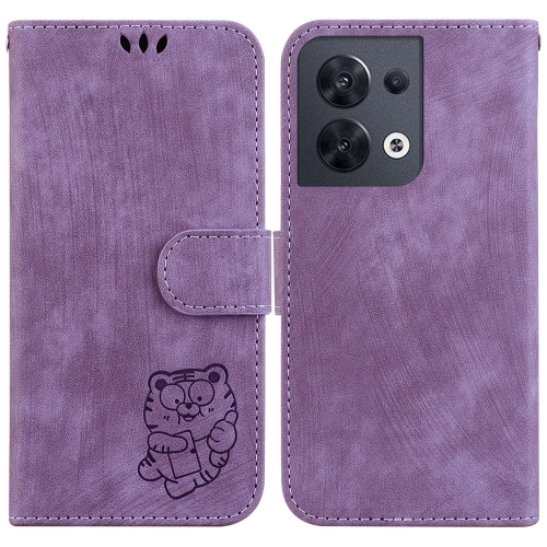 Para OPPO A98 5G / F23 5G India Tiger Embossing Pattern Flip Funda de cuero  para teléfono (