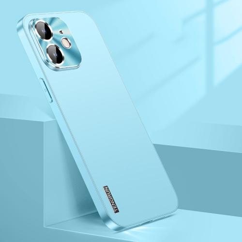 

For iPhone 12 Streamer Series Micro Frosted Metal Paint PC Phone Case(Sierra Blue)