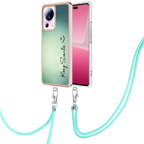 

For Xiaomi 13 Lite 5G Electroplating Dual-side IMD Phone Case with Lanyard(Smile)