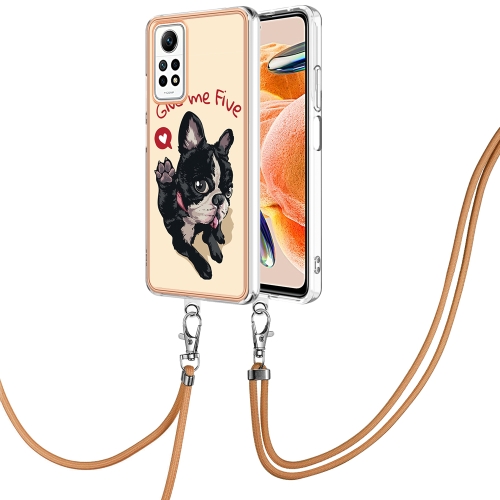 

For Xiaomi Redmi Note 12 Pro 4G Global Electroplating Dual-side IMD Phone Case with Lanyard(Lucky Dog)