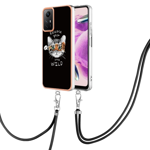 

For Xiaomi Redmi Note 12S 4G Electroplating Dual-side IMD Phone Case with Lanyard(Natural Growth)