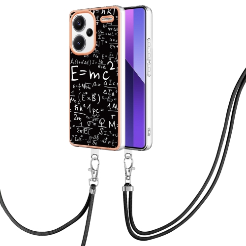 

For Xiaomi Redmi Note 13 Pro+ 5G Electroplating Dual-side IMD Phone Case with Lanyard(Equation)