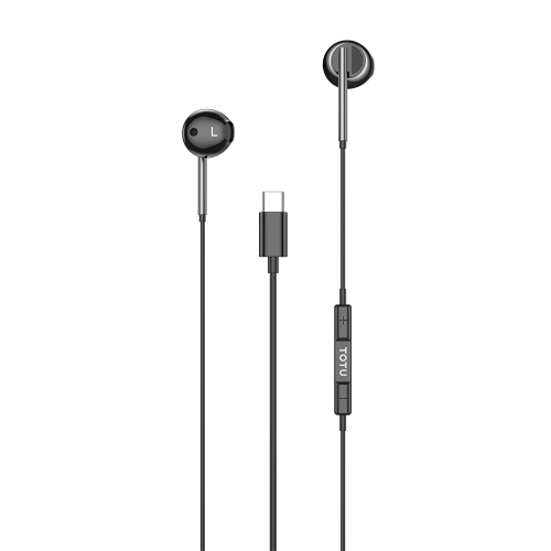 

TOTU EP-3 In-Ear Wired Earphone Cable Length:1.2m, Plug Type:USB-C / Type-C(Black)
