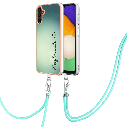 

For Samsung Galaxy A23 5G / 4G Electroplating Dual-side IMD Phone Case with Lanyard(Smile)