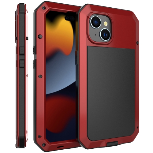 

For iPhone 15 Plus Shockproof Life Waterproof Dust-proof Metal + Silicone Phone Case(Red)