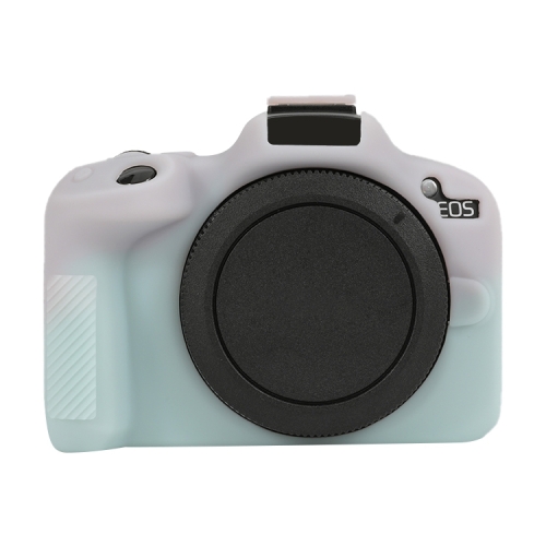 For Canon EOS R50 Soft Silicone Protective Case(Jello Pink Green)