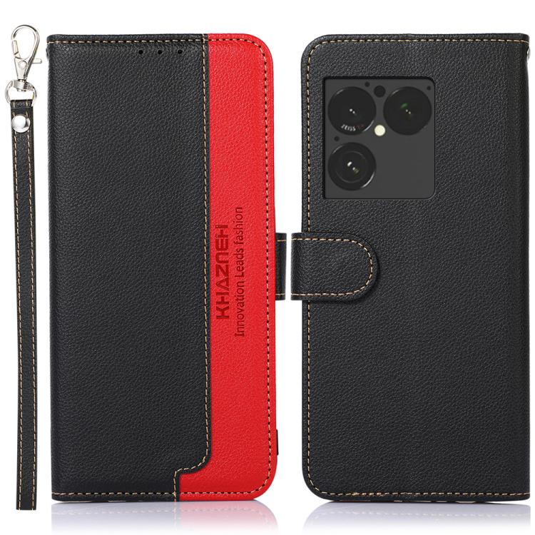 

For Sony Xperia 1 VIII KHAZNEH Litchi Texture Leather RFID Phone Case(Black)