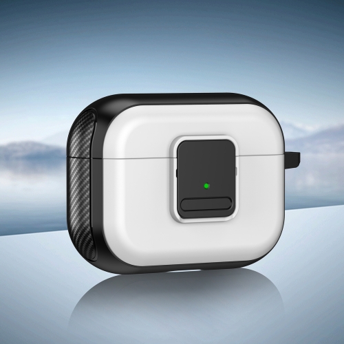 

For AirPods Pro 2 TPU + PC Wireless Earphones Case with Magnetic Switch(White)