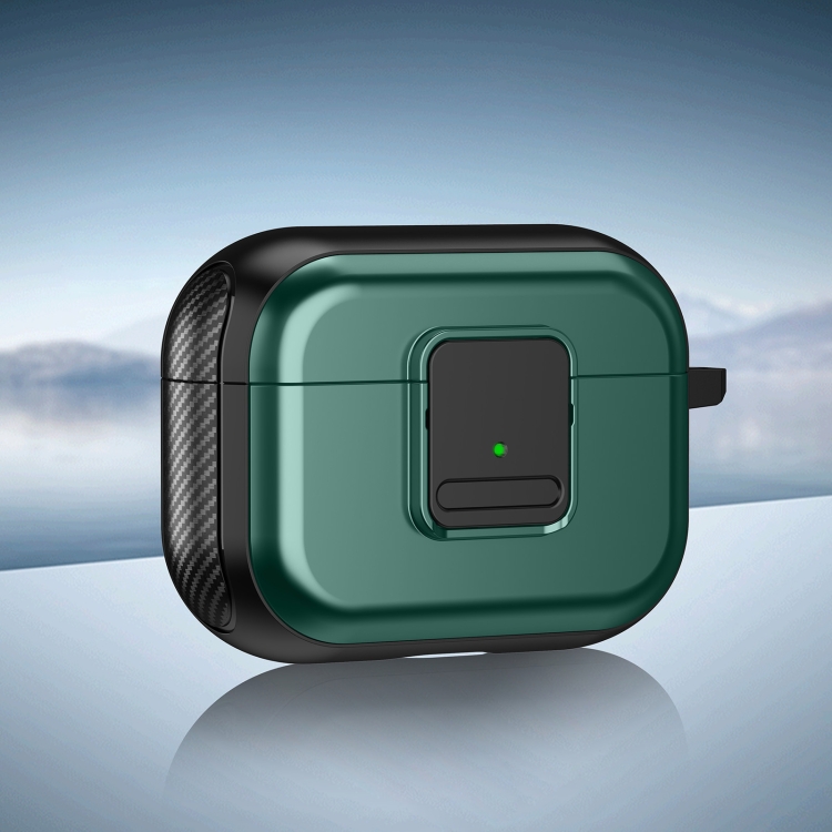 

For AirPods Pro TPU + PC Wireless Earphones Case with Magnetic Switch(Green)