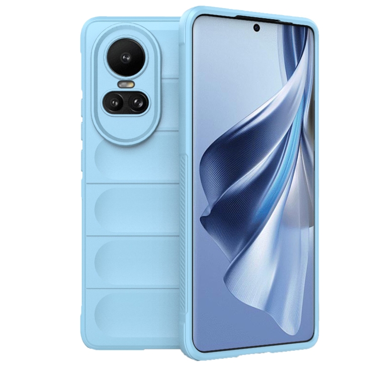 

For OPPO Reno10 5G Global Magic Shield TPU + Flannel Phone Case(Light Blue)