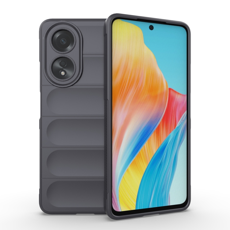 

For OPPO A58 4G Global Magic Shield TPU + Flannel Phone Case(Dark Grey)