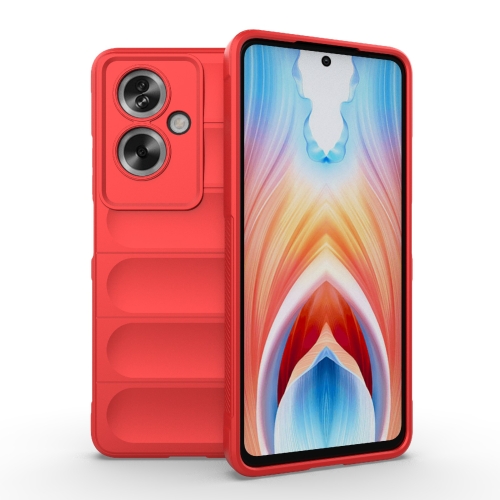 

For OPPO A79 5G Global Magic Shield TPU + Flannel Phone Case(Red)