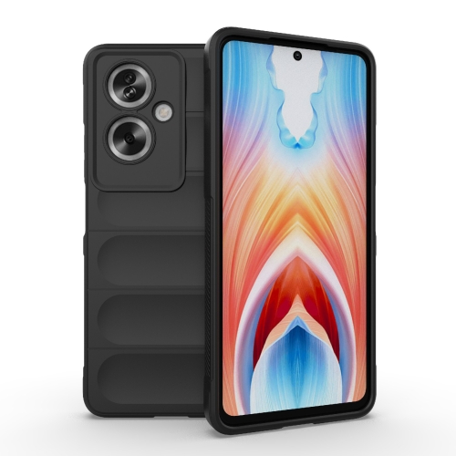 

For OPPO A79 5G Global Magic Shield TPU + Flannel Phone Case(Black)