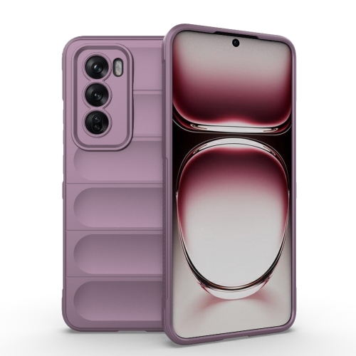 

For OPPO Reno12 Global Magic Shield TPU + Flannel Phone Case(Purple)