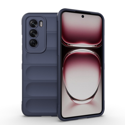 

For OPPO Reno12 Pro Global Magic Shield TPU + Flannel Phone Case(Dark Blue)