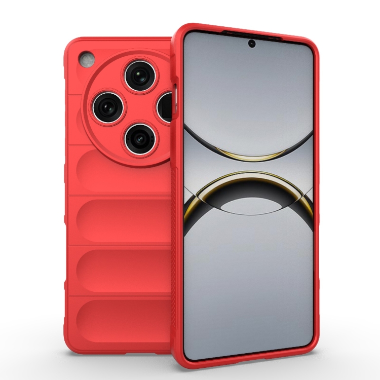 

For OPPO Find X8 Pro 5G Magic Shield TPU + Flannel Phone Case(Red)
