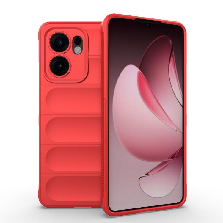

For OPPO Reno13 F 5G Global Magic Shield TPU + Flannel Phone Case(Red)