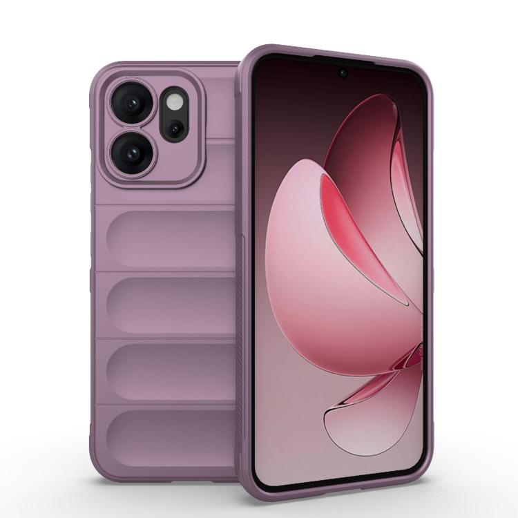 

For OPPO Reno14 F Magic Shield TPU + Flannel Phone Case(Purple)