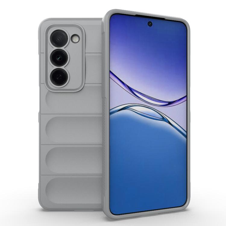 

For OPPO A5 5G Global / K13x 5G Global Magic Shield TPU + Flannel Phone Case(Grey)