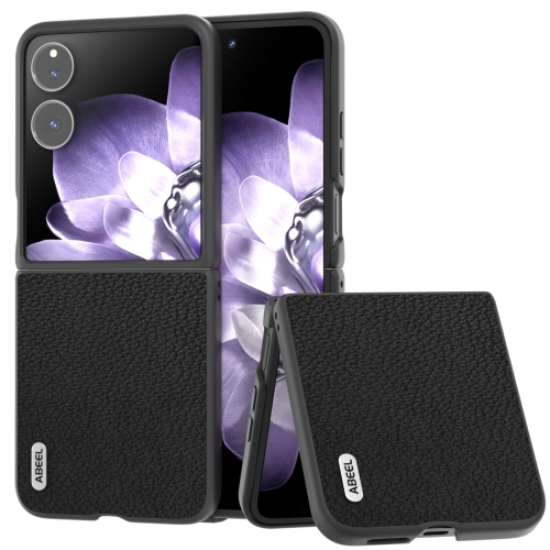 

For Xiaomi Mix Flip ABEEL Genuine Leather Litchi Texture Phone Case(Black)
