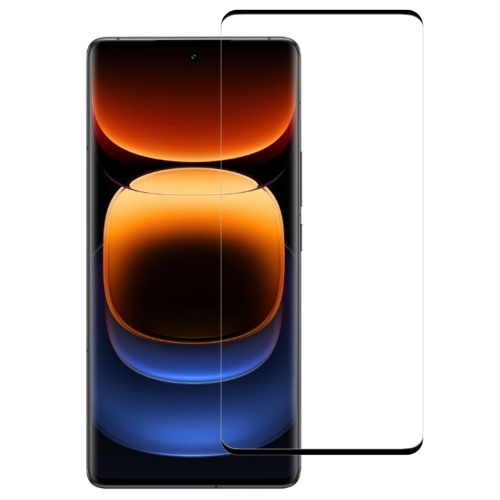For vivo iQOO 12 Pro 3D Curved Edge Full Screen Tempered Glass Film for xiaomi poco m6 pro 4g 9h hd 3d curved edge tempered glass film black