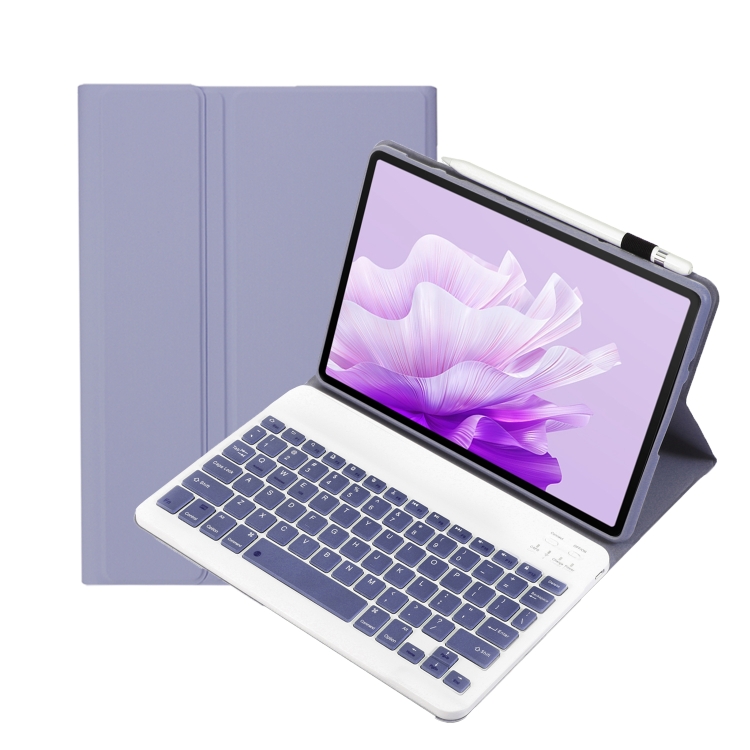 

For Huawei MatePad 11.5 2023 AH17 Lambskin Texture Ultra-thin Detachable Bluetooth Keyboard Leather Case(Purple)
