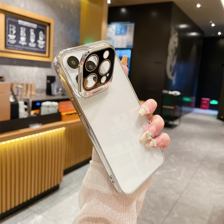 

For iPhone 14 Pro Electroplated Lens Protectoin Holder TPU Phone Case(Silver)