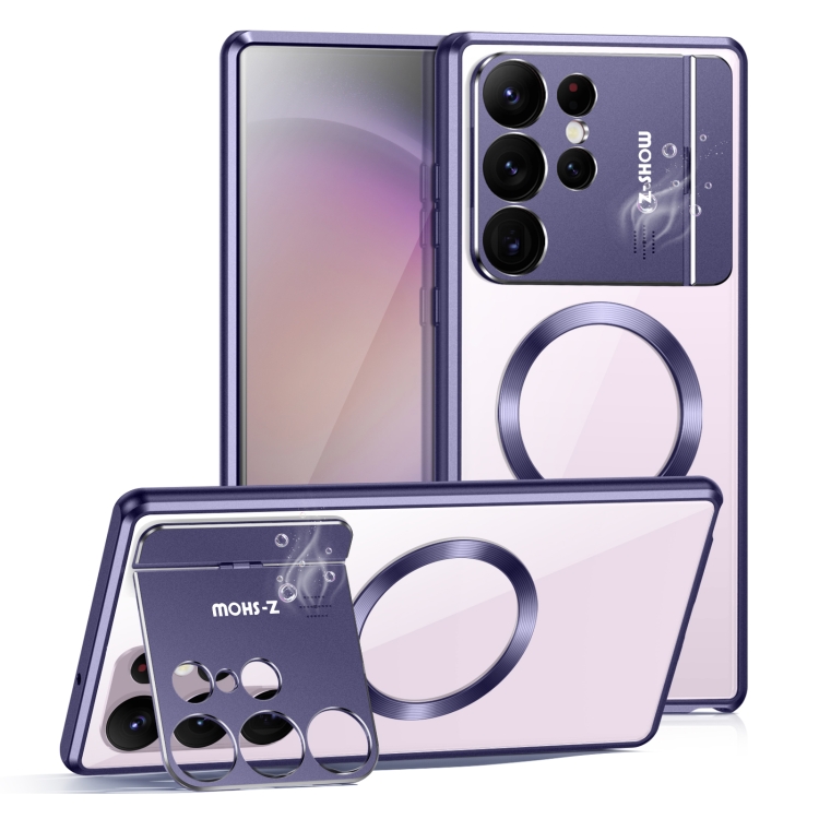 

For Samsung Galaxy S23 Ultra 5G Aromatherapy Holder Single-sided MagSafe Magnetic Phone Case(Purple)