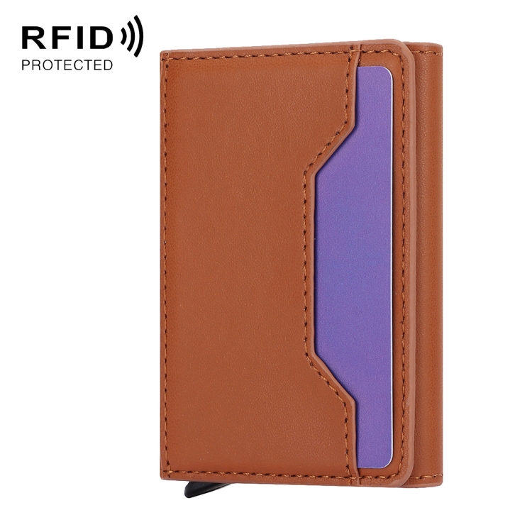 

Anti Theft Brush Card Bag, Size:10x6x3cm(Brown)