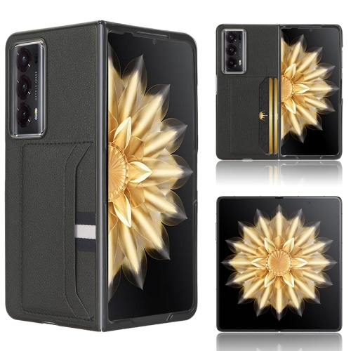 

For Honor Magic V2 Litchi Texture Card Slot Phone Case(Black)