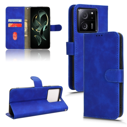 

For Xiaomi Redmi K60 Ultra Skin Feel Magnetic Flip Leather Phone Case(Blue)