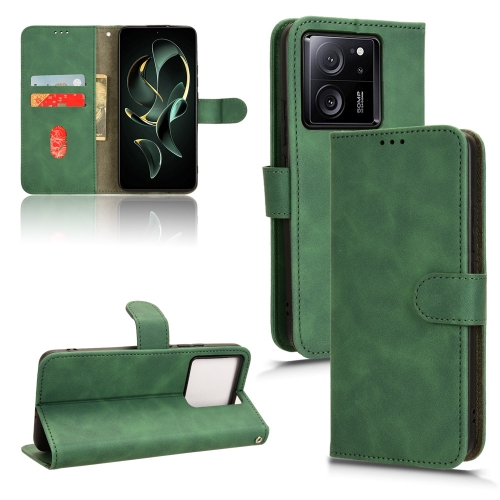 

For Xiaomi Redmi K60 Ultra Skin Feel Magnetic Flip Leather Phone Case(Green)
