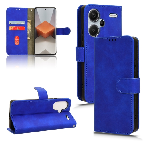 

For Xiaomi Redmi Note 13 Pro+ 5G Skin Feel Magnetic Flip Leather Phone Case(Blue)