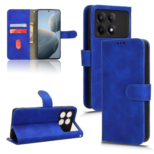 

For Xiaomi Redmi K70 / K70 Pro Skin Feel Magnetic Flip Leather Phone Case(Blue)