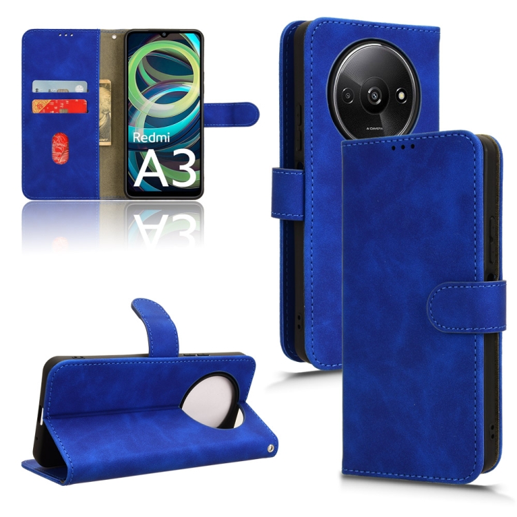 

For Xiaomi Redmi A3 Skin Feel Magnetic Flip Leather Phone Case(Blue)
